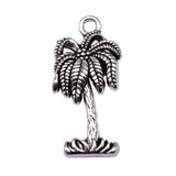 20pcs Coconut Tree Charms Pendant Antique Silver DIY Jewelry Findings