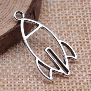 20pcs 30x16mm Antique Silver Rocket Charms Pendant for DIY Jewelry Making