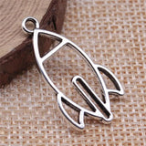 20pcs 30x16mm Antique Silver Rocket Charms Pendant for DIY Jewelry Making