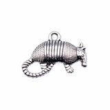 20pcs Antique Silver Mouse Charms Pendant for Jewelry Making DIY Findings
