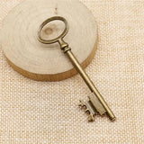 4pcs 79mm Antique Bronze Key Charms for Jewelry Making