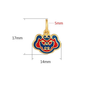 Plating Bat Gourd Lock Pendant Dangle Charm DIY Bracelet