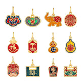 Plating Bat Gourd Lock Pendant Dangle Charm DIY Bracelet