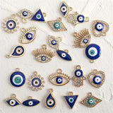 24pcs Multi-style Rhinestone Charms Pendant DIY Jewelry Making Accessories