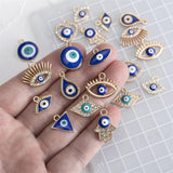 24pcs Multi-style Rhinestone Charms Pendant DIY Jewelry Making Accessories