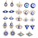 24pcs Multi-style Rhinestone Charms Pendant DIY Jewelry Making Accessories