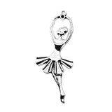 6pcs Ballet Dancer Ballerina Charms Antique Pendant DIY Jewelry