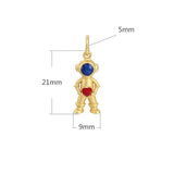 Gold-Plating Astronaut Spaceman Pendant Charm