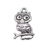 20pcs Owl Charms Jewelry Accessories Antique Silver Plated Antique Bronze