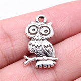 20pcs Owl Charms Jewelry Accessories Antique Silver Plated Antique Bronze