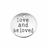 10 Love And Beloved Charms Pendants 20mm Antique Silver Bronze Plated