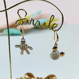 10Pcs Rhinestone Pearl Mickey Paw Charms Golden Pendants DIY Accessory