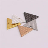 7.5mm Equilateral Triangle Embossed Copper Pendant DIY Jewelry Craft