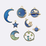 Assorted Star Moon Sky Enamel Charms Pack for DIY Jewelry Making