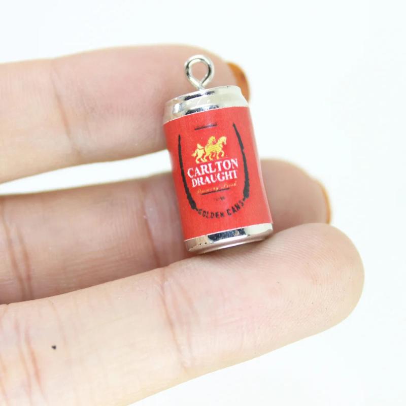 10Pcs Resin 3D Drink Alcohol Can Charms Pendant DIY Earring Keychain Jewelry