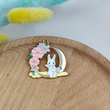 10pcs Flower Wreath Enamel Metal Charms for DIY Jewelry Making