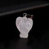 2 PCS Crystal Reiki Healing Angel Pendant DIY Jewelry Gift