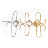 316L Stainless Steel Magnetic Locket Bracelet Floating Charms Locket