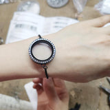 316L Stainless Steel Magnetic Locket Bracelet Floating Charms Locket