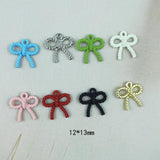 20pcs Colorful Bow Knot Enamel Charms Zinc Alloy Mini Bow Pendants