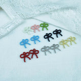 20pcs Colorful Bow Knot Enamel Charms Zinc Alloy Mini Bow Pendants