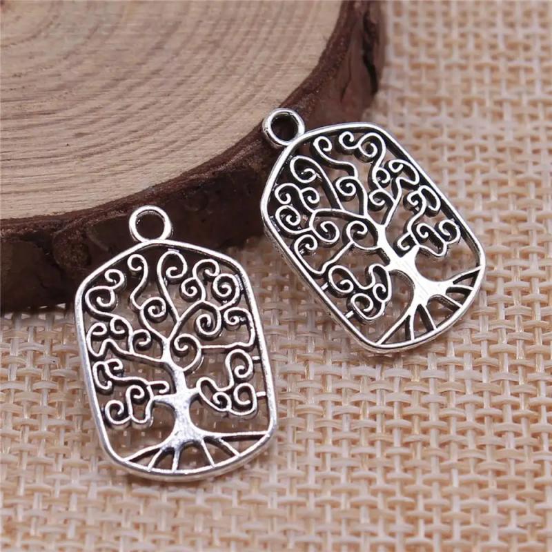 20pcs Antique Silver Tree Of Life Charms for DIY Jewelry Making