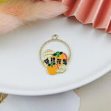 10pcs Wreath Fruit Enamel Metal Charms for Jewelry Making DIY Bracelet Finding