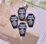 10pcs/pack Glitter Thick Thighs And Spooky Vibes Halloween Charms