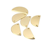 20PCS Copper Brass Semicircle Charms Pendants For DIY Jewelry Making