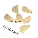 20PCS Copper Brass Semicircle Charms Pendants For DIY Jewelry Making