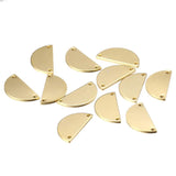 20PCS Copper Brass Semicircle Charms Pendants For DIY Jewelry Making
