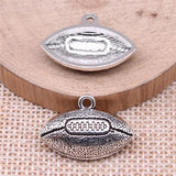 10pcs Football Charms Antique Silver Pendant DIY Jewelry Making Findings