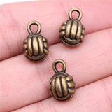 10pcs 10mm Antique Silver Plated 3D Volleyball Pendant Charm