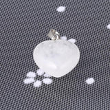 2 PCS Love Shape Agate Tiger Eye Pendant DIY Charm Jewelry Making