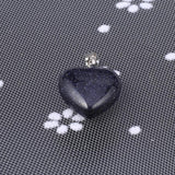 2 PCS Love Shape Agate Tiger Eye Pendant DIY Charm Jewelry Making