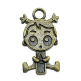 10pcs 24x13mm Double Sided Girl Charms for Jewelry Making