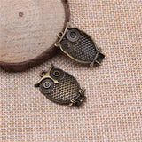 10pcs Owl Pendants Charm Pendant Antique Silver/Bronze Plated 28x18mm