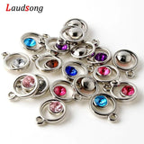 50pcs Water Drop Inlay Acrylic Drill CCB Heart Charms Plastic Pendants