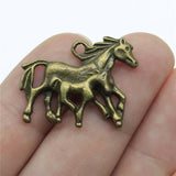 10pcs Horse Mother And Child Charms 28x23mm Jewelry Making Antique Silver Bronze