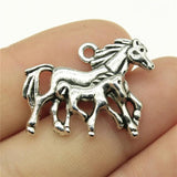 10pcs Horse Mother And Child Charms 28x23mm Jewelry Making Antique Silver Bronze