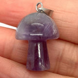 Stone Pendants Amethyst Crystal Quartz Tiger Eye Agate Mushrooms Shape