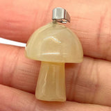 Stone Pendants Amethyst Crystal Quartz Tiger Eye Agate Mushrooms Shape