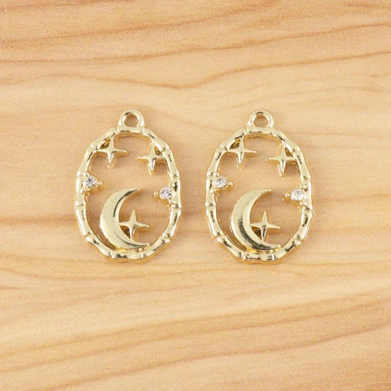 10 Hollow Charms Pendants for DIY Jewelry Making