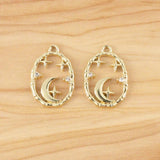 10 Hollow Charms Pendants for DIY Jewelry Making