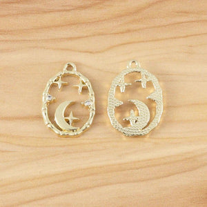 10 Hollow Charms Pendants for DIY Jewelry Making