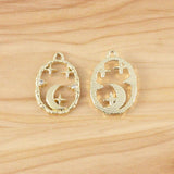 10 Hollow Charms Pendants for DIY Jewelry Making
