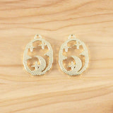 10 Hollow Charms Pendants for DIY Jewelry Making