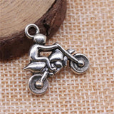 10pcs 21x21mm Motorcycle Charms For Jewelry Making Antique Silver/Bronze