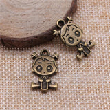 10pcs 24x13mm Double Sided Girl Charms for Jewelry Making