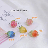 10pcs 3D Flower Epoxy Charms DIY Jewelry Making